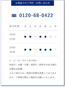 診療曜日と時間